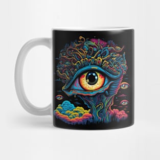 Trippy Psychedelic Pop Art Eyeball Mug